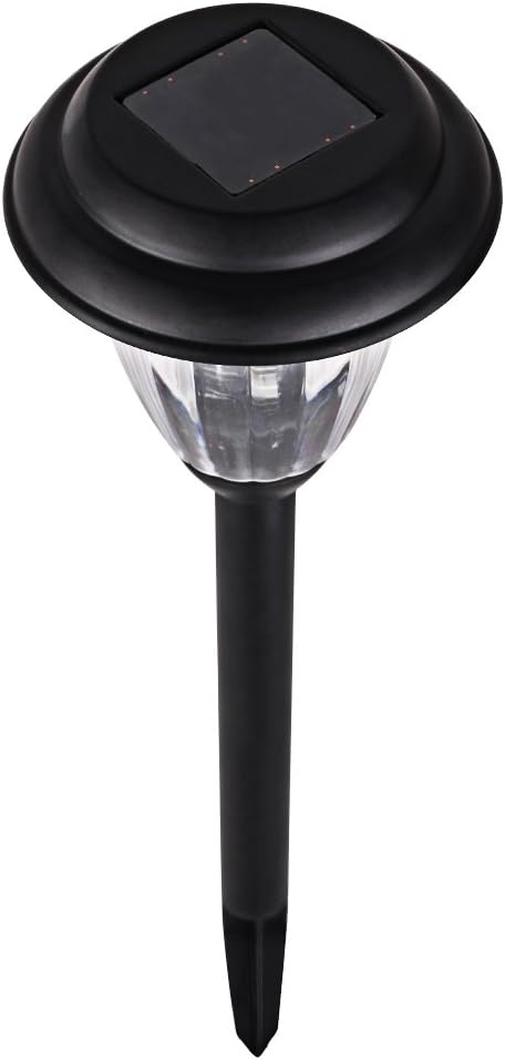 Black Solar Pathway Lights 8-Pack, Garden LED