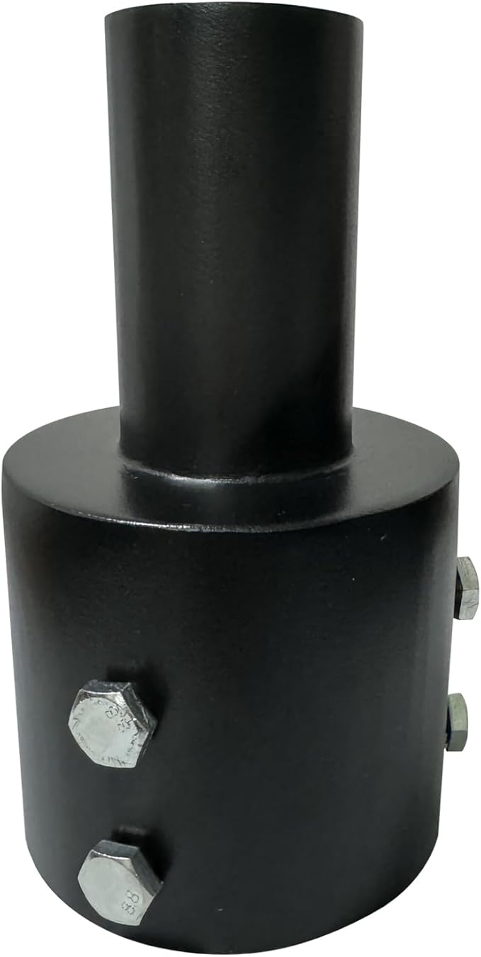 Slip Fitter Light Pole Adapter - for 4 inch Round Pole, 2 3/8 inch Round Tenon Adapter for Led Parking Lot Lights Shoebox Street Post Light Metal Outdoor Mount Bracket
