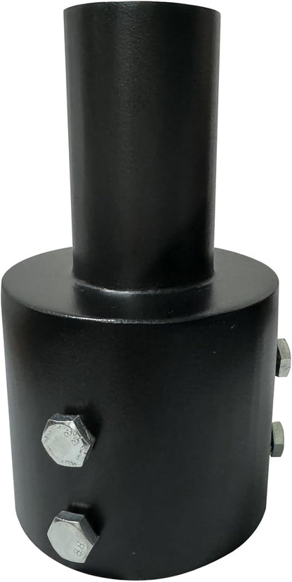 Slip Fitter Light Pole Adapter - for 4 inch Round Pole, 2 3/8 inch Round Tenon Adapter for Led Parking Lot Lights Shoebox Street Post Light Metal Outdoor Mount Bracket
