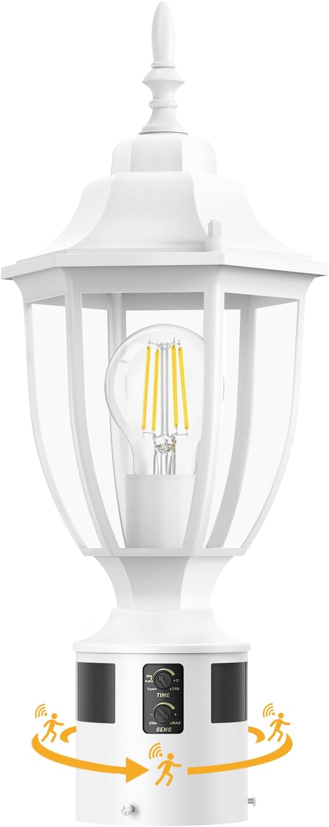 Lamp Post Light for Outdoor Posts, White Waterproof