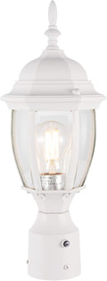 Outdoor Post Lighting Fixture, White Weatherproof Post Light