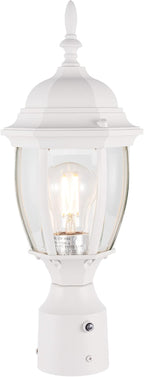Outdoor Post Lighting Fixture, White Weatherproof Post Light
