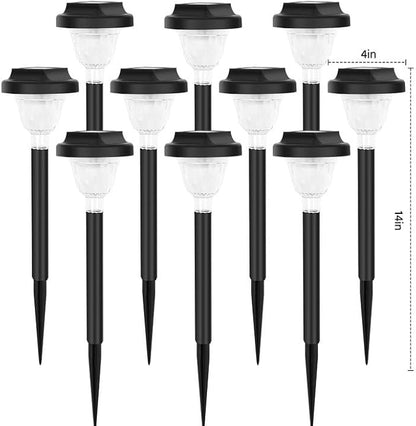Siatom Solar Pathway Lights 10 Pack, Bright RGB Color Changing Solar Path Lights Outdoor Waterproof IP65, for Outside, Walking Path, Garden, Lawn, Walkway, Yard (Multicolor)