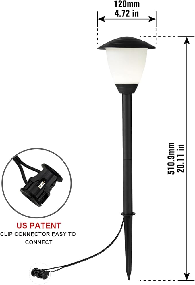 Solar Walkway Path Lights 6-Pack, IP65 Waterproof
