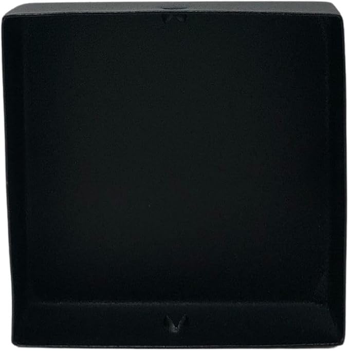Nuvo Iron Eazy Cap™ Flat Pyramid Post Cap - Galvanized Powder Coated Steel, Black, 3.5" x 3.5"