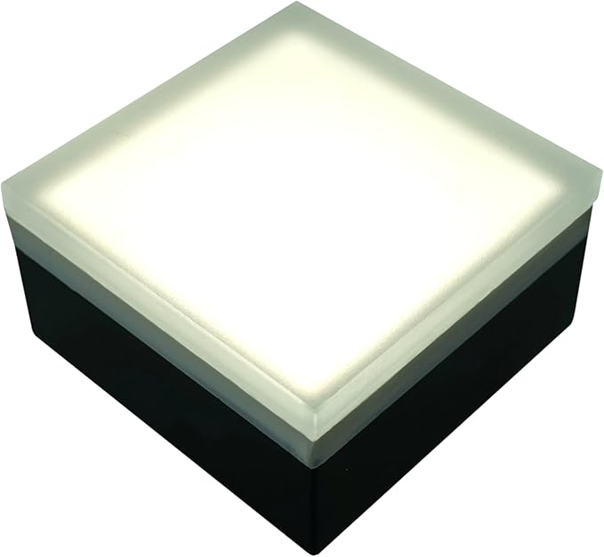 LUMENGY Paver Light 4x4 Inch (3.93x3.93), 5000K Daylight, Glare-Free Brick Lighting for Driveways, Walkways, Pool Decks and Patios, 12V Hardwired, IP67 Waterproof, Drive-Over Rated