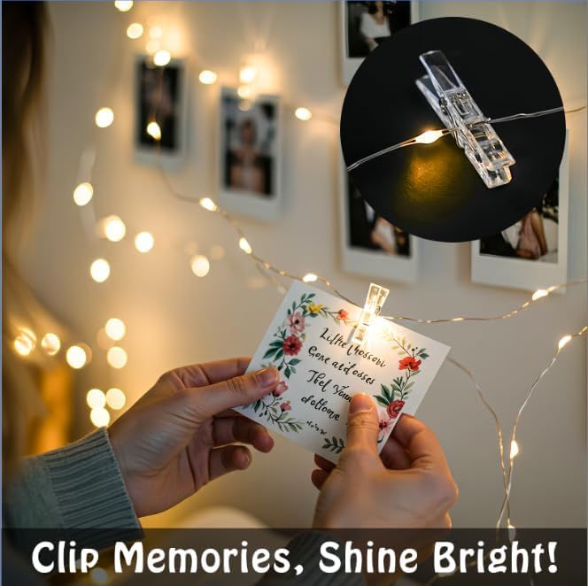 33ft Warm White String Lights for Patio, Waterproof LED