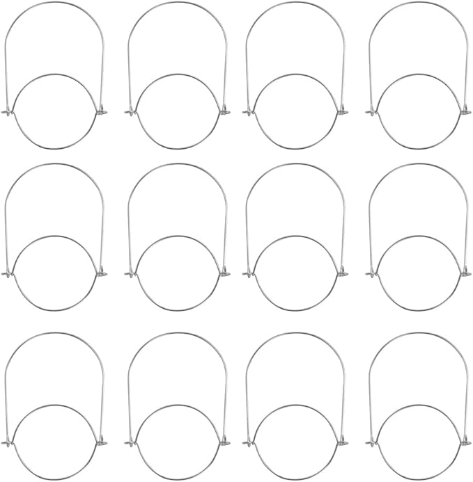 Solar Mason Jar Lamp Hangers - 12 Pack Outdoor Solar Powered Jar Light Holders with Handle for Hanging Bottles Creative Wall Mounted Lanterns for Garden Patio Lawn Balcony Decor