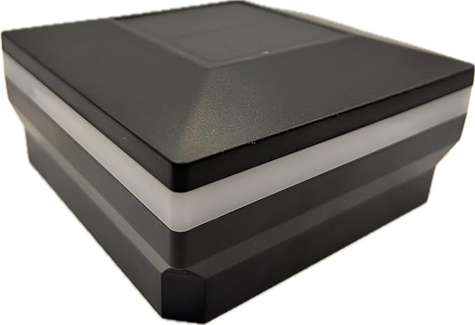 4.5" x 4.5" Composite Solar Deck Post Cap Light for a Trex Transcend Post (Black)