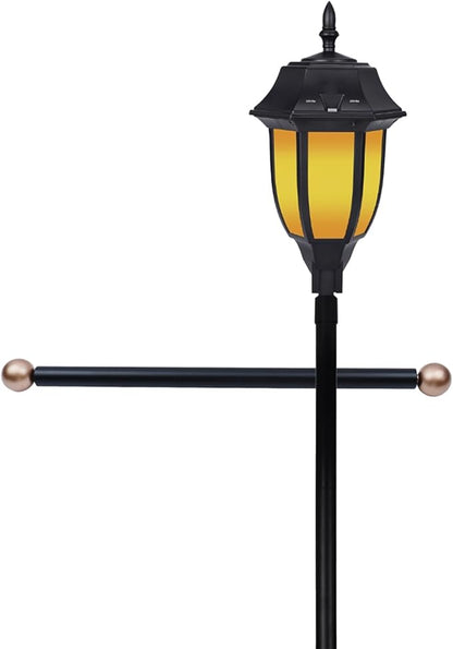 Geesatis 1Pcs Lamp Post Cross Arm Ladder Rest,Cross Arm Replacement for Outdoor Lamp Posts Pole Light,Small Bronze Ball Cross arm Handle Replacement