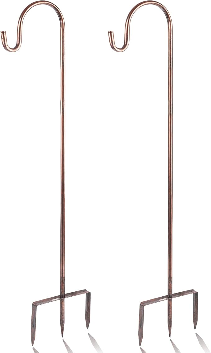 2-Pack 48" Shepherd's Hooks, Heavy-Duty Garden Stakes
