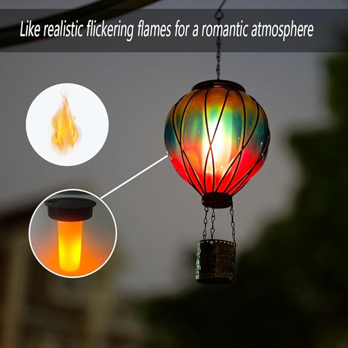 Hanging Solar Backyard Lanterns, Elegant Waterproof LED