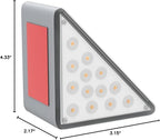 6-Pack Solar Wall Step Lights, Warm White Waterproof