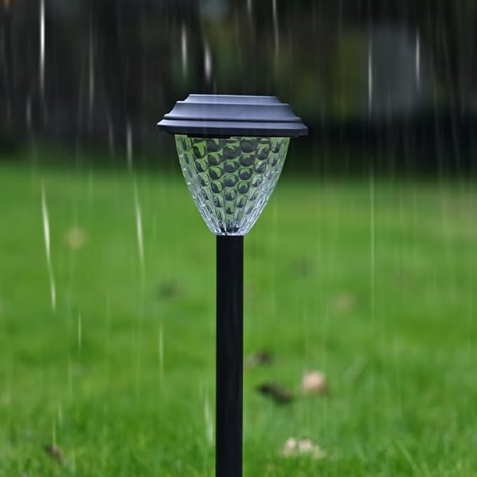 Elevon 12 Pack Solar Light Outdoor Waterproof, Warm White Pathway Lights Solar Powered, Landscape Lighting, Christmas Pathway Lights for Decor, Patio, Garden
