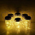 Mason Jar Lid Fairy Lights 6-Pack, Solar Garden LED