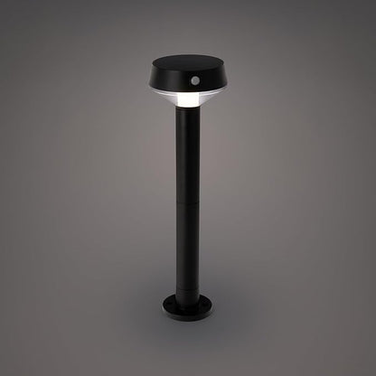 EcoPath Solar Collection LED Landscape Path Light or Fence Post Light with Linkable IR Motion Sensor and Daylight Sensor 80 Lumens 8 Hours on Full Charge 3000K in Black
