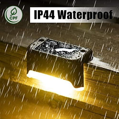 SOLPEX 20 Pack Solar Deck Lights Outdoor, Waterproof Led Lights for Outdoor Stairs, Step, Fence, Yard, Patio, and Pathway(Warm White)