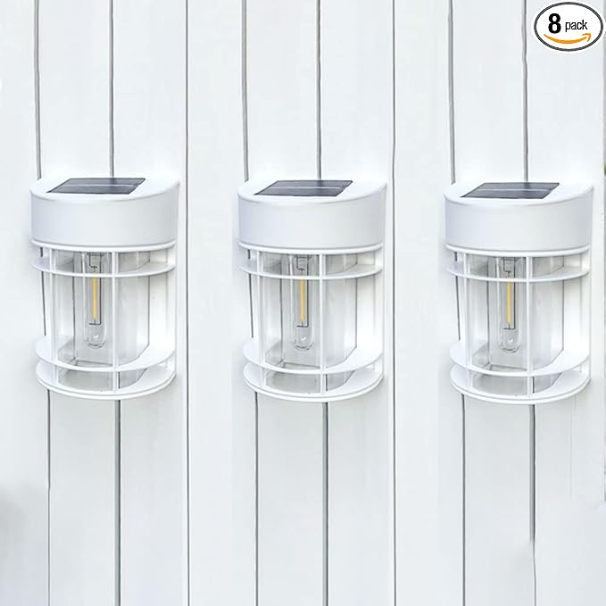 8-Pack Solar Pathway Lights, Waterproof LED Walkway Lights