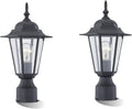 Outdoor Post Lighting Fixture, Black Weatherproof Post Light