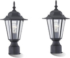 Outdoor Post Lighting Fixture, Black Weatherproof Post Light