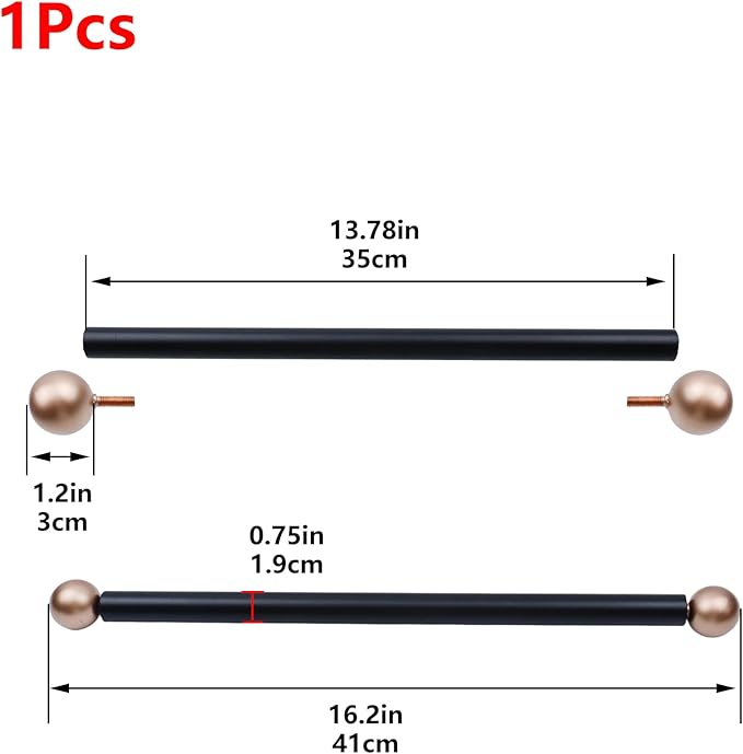 Geesatis 1Pcs Lamp Post Cross Arm Ladder Rest,Cross Arm Replacement for Outdoor Lamp Posts Pole Light,Small Bronze Ball Cross arm Handle Replacement