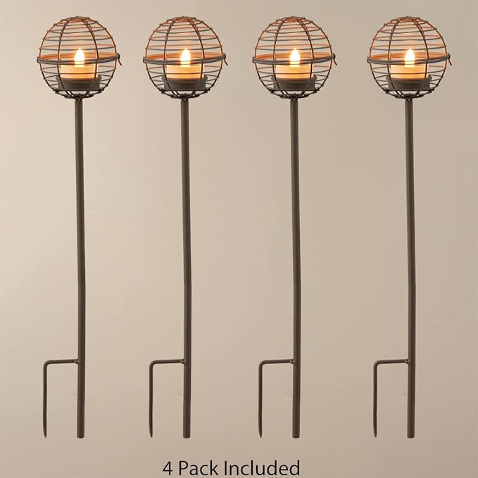 Solar Walkway Path Lights 4-Pack, Waterproof