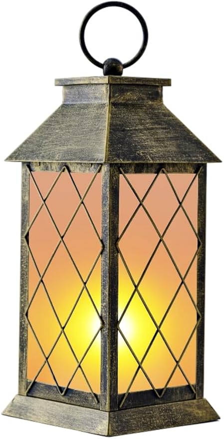 Classic Backyard Solar Lanterns for Patio, Waterproof LED