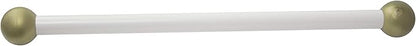 Solus SCA-335WH-4PK 15" Aluminum Cross Arm Ladder Rest for Outdoor Lamp Posts and Poles, Easy to Mount, Maintenance Free and Weather Resistant, White Bar with Gold Caps, Pack of 4