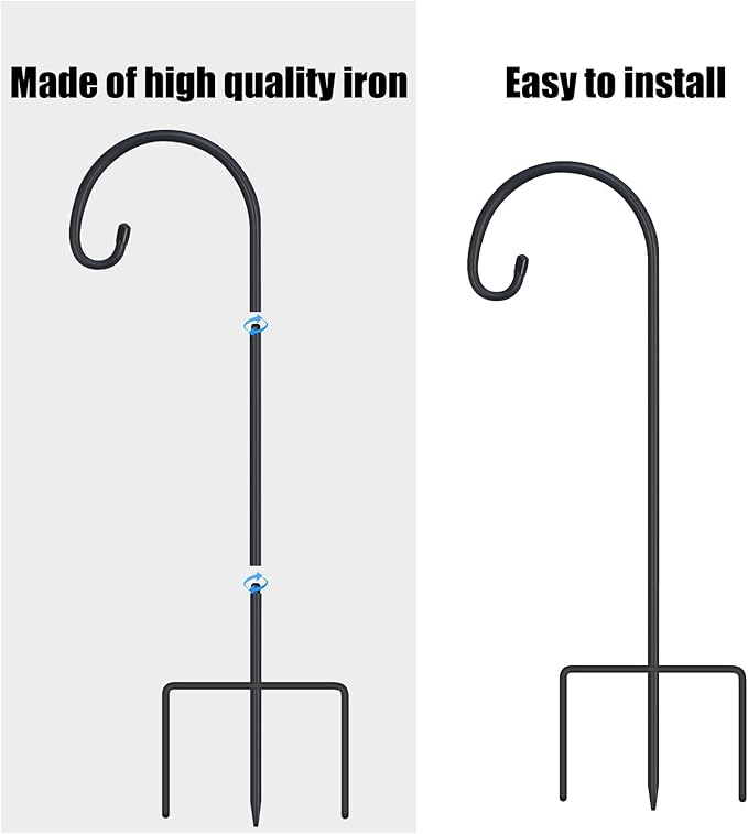 Heavy-Duty Shepherd's Hooks 8-Pack, 32" Garden