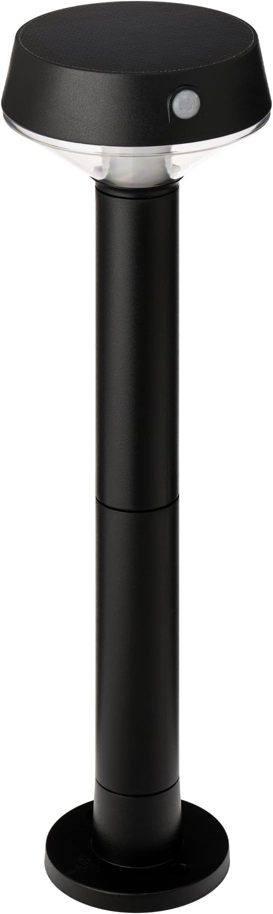 EcoPath Solar Collection LED Landscape Path Light or Fence Post Light with Linkable IR Motion Sensor and Daylight Sensor 80 Lumens 8 Hours on Full Charge 3000K in Black (Pack of 2)