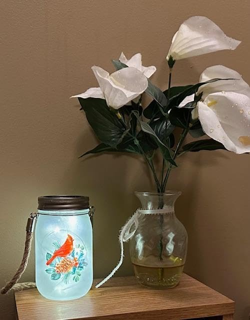 Solar Cardinal Lanterns, Porch Hanging LED Decor