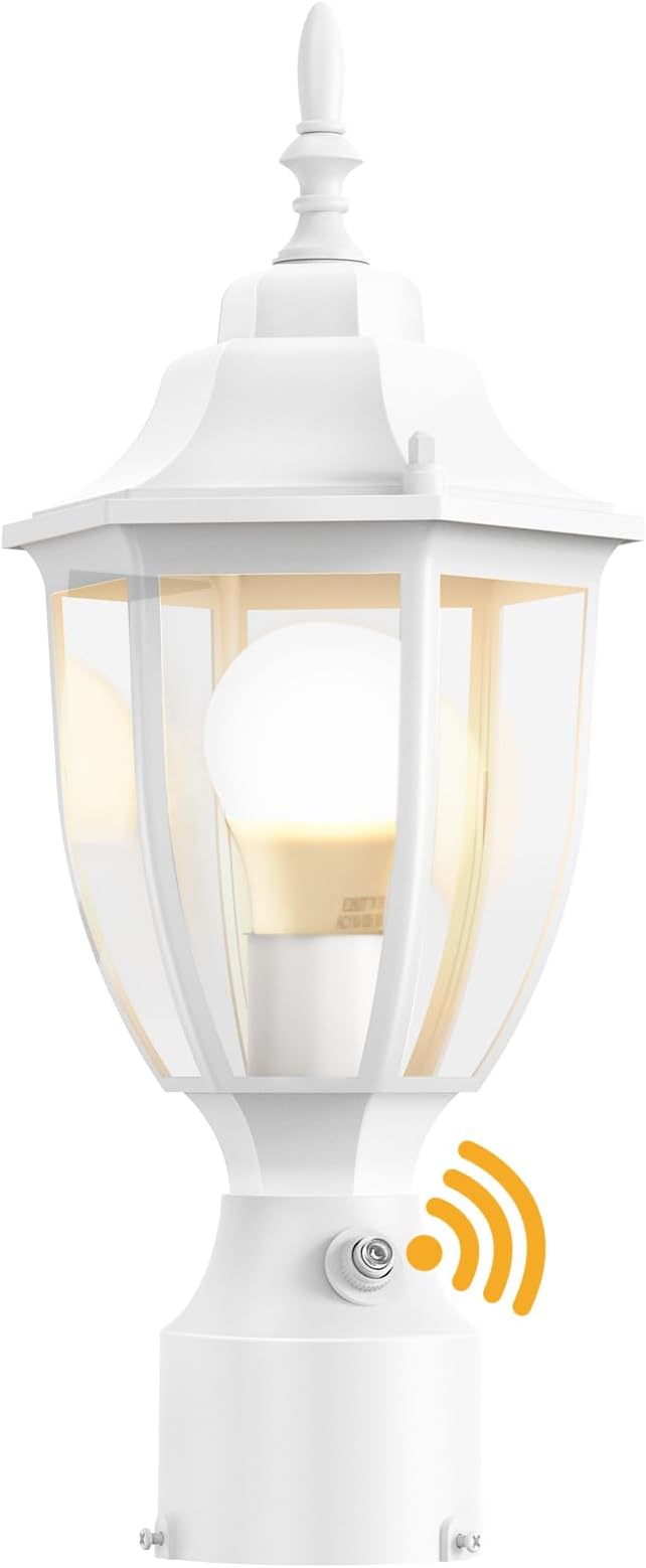 Post Lighting Fixture for Outdoor Posts, White Waterproof