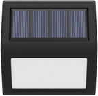 2-Pack Cool White Modern Solar Fence Lights, Outdoor LED