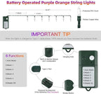 100 LED Halloween Fairy Lights, Battery Timer
