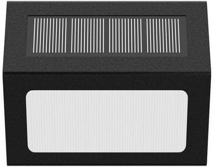 XLUX Solar Lights for Steps Decks Pathway Yard Stairs Fences, LED lamp, Rainproof, Black Metal Housing, 6 Pack