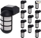 Solar Post Cap Lights 12-Pack, Waterproof LED