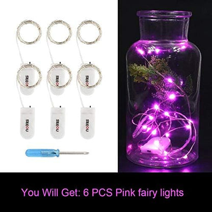 6-Pack Christmas String Lights, 3ft Waterproof Twinkle Lights