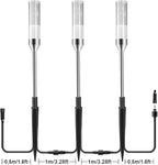 3-Pack Cool White Solar Path Lights, Outdoor Yard LED