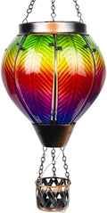 Hanging Solar Lantern Set, Metal Garden Lighting