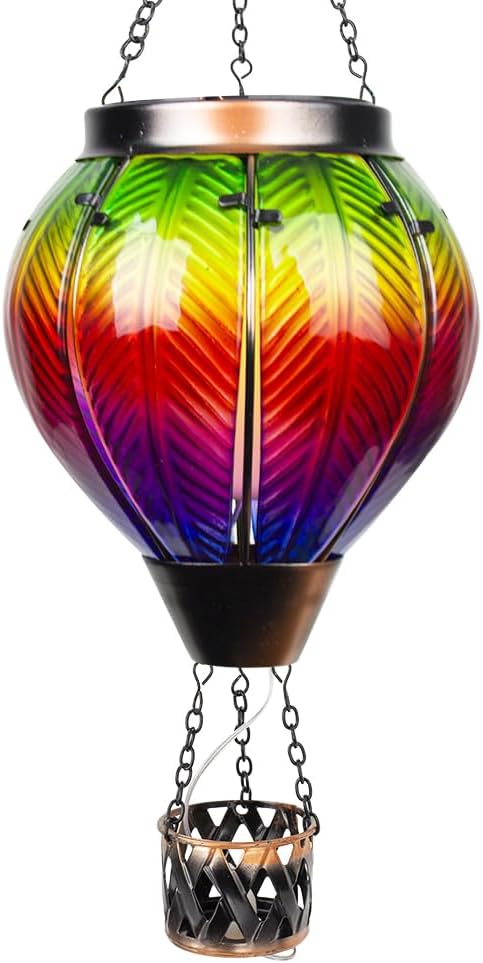 Hanging Solar Lantern Set, Metal Garden Lighting