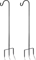 2-Pack 48" Garden Shepherd Hooks, Iron Plant Hangers