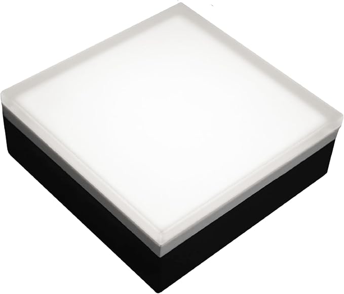 LUMENGY Paver Light 6x6 Inch (5.9x5.9), 5000K Daylight, Glare-Free Brick Lighting for Driveways, Walkways, Pool Decks and Patios, 12V Hardwired, IP67 Waterproof, Drive-Over Rated
