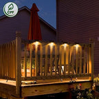 20-Pack Solar Wall Step Lights, Warm White Waterproof