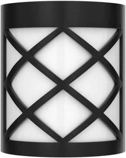 GIGALUMI 8 Pack Solar Fence Light Cold White Porch Solar Powered Decor Outdoor Waterproof Wall Fence Lights for Garden, Yard, Patio, Front Door, Garage