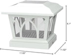 White Solar Fence Post Caps 8-Pack, Deck LED