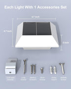 8-Pack Warm White Solar Dock Lights, Outdoor LED
