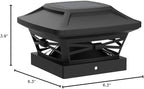 8-Pack Black Solar Deck Post Lights, Outdoor LED Caps