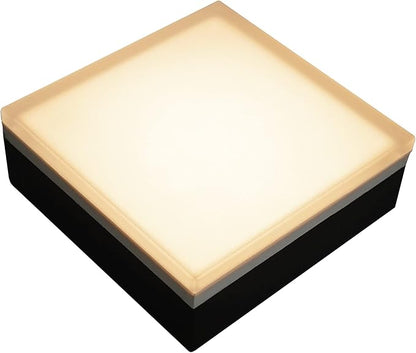 LUMENGY Paver Light 6x6 Inch (5.9x5.9), 2700K Warm White, Glare-Free Brick Lighting for Driveways, Walkways, Pool Decks and Patios, 12V Hardwired, IP67 Waterproof, Drive-Over Rated