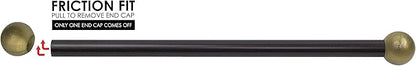 Solus SCA-335BK 15" Aluminum Cross Arm Ladder Rest for Outdoor Lamp Posts and Poles, Easy to Mount, Maintenance Free and Weather Resistant, Black Bar with Gold Caps
