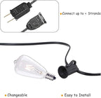 Outdoor String Lights, 10ft Black Waterproof LED